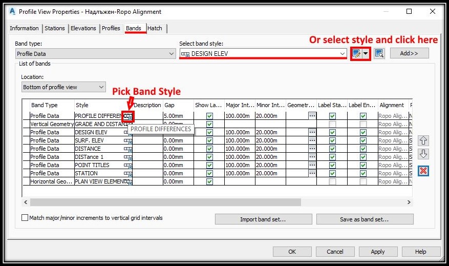 how to pick band style