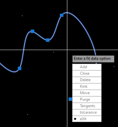 Fit data in SPLINE autocad