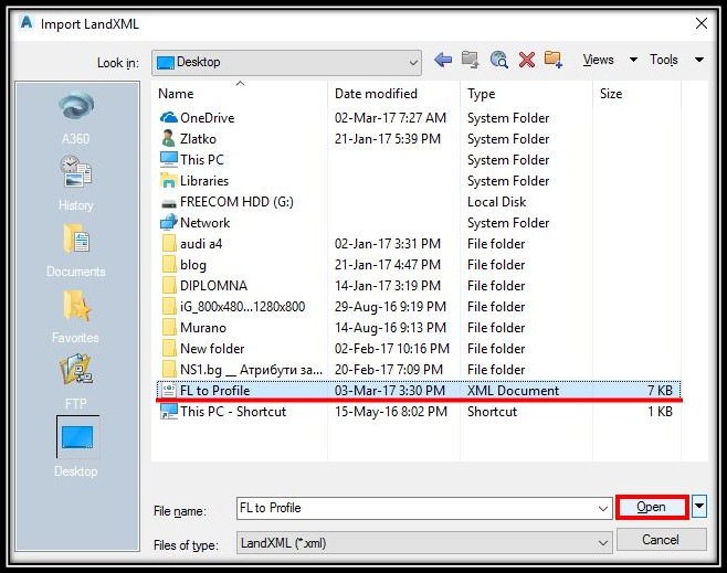 Choose your XML file