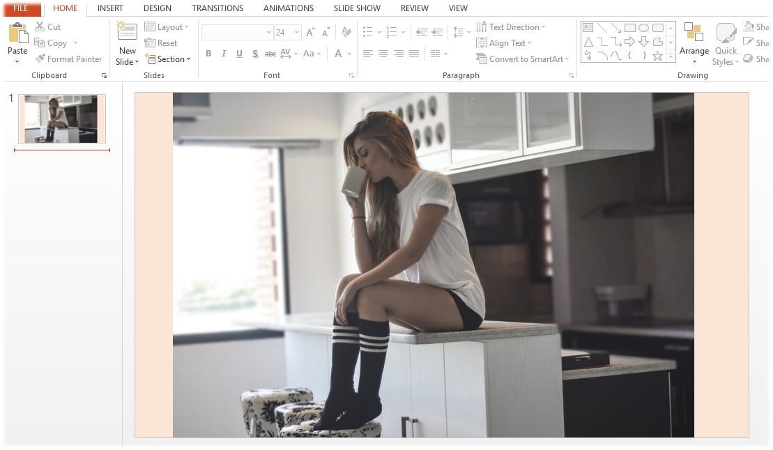 Image with background in PowerPoint
