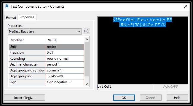 Text in sample lines bands