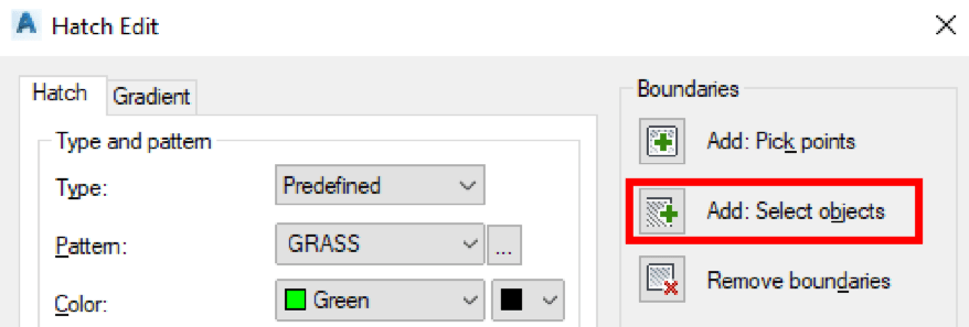 Hatch Edit add Objects