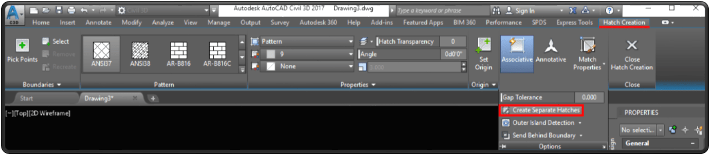 Create separate hatches button