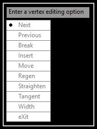PEDIT edit vertex