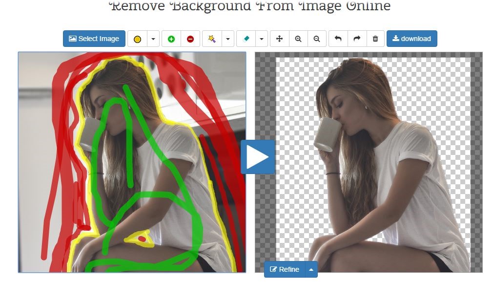 the interface of edit photos for free