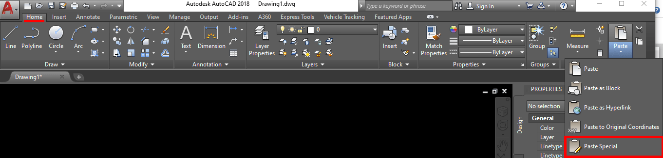 How to paste Exel to AutoCAD
