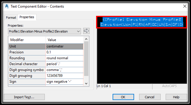 Paste text to Station equation text components