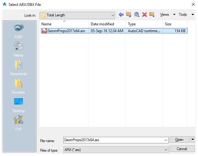 Load Arx GeomProp