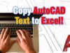 How to Copy Multiple Text Objects from AutoCAD to Excel