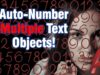 Auto-Number Multiple Text Objects!