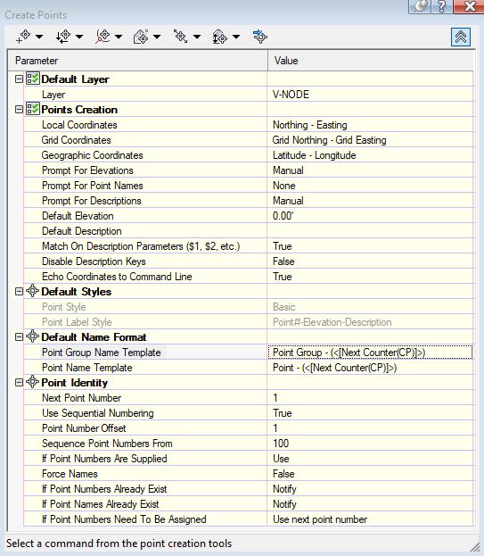 Cogo Point creation tools