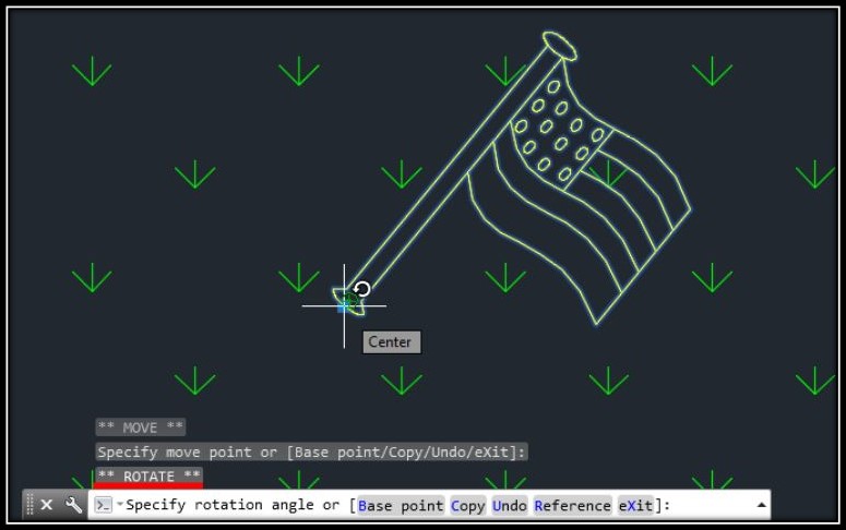 How to trigger rotate command with one click!