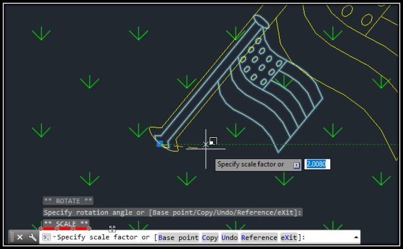 How to Active Scale command in AutoCAD with one click!