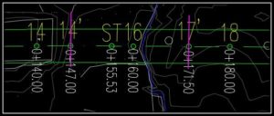 Custom station labels using station equations