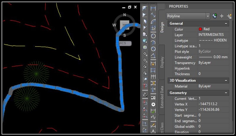 Remove vertexes from polylines