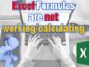Excel Formulas are not working, not updating & calculating (Quick and Easy fixes!)