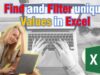 Find and Filter unique Values in Excel (Only 4 Simple Steps!)