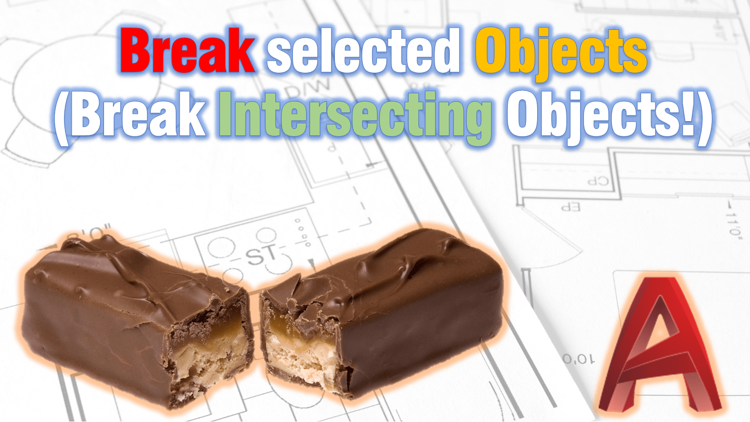 Break selected objects in AutoCAD