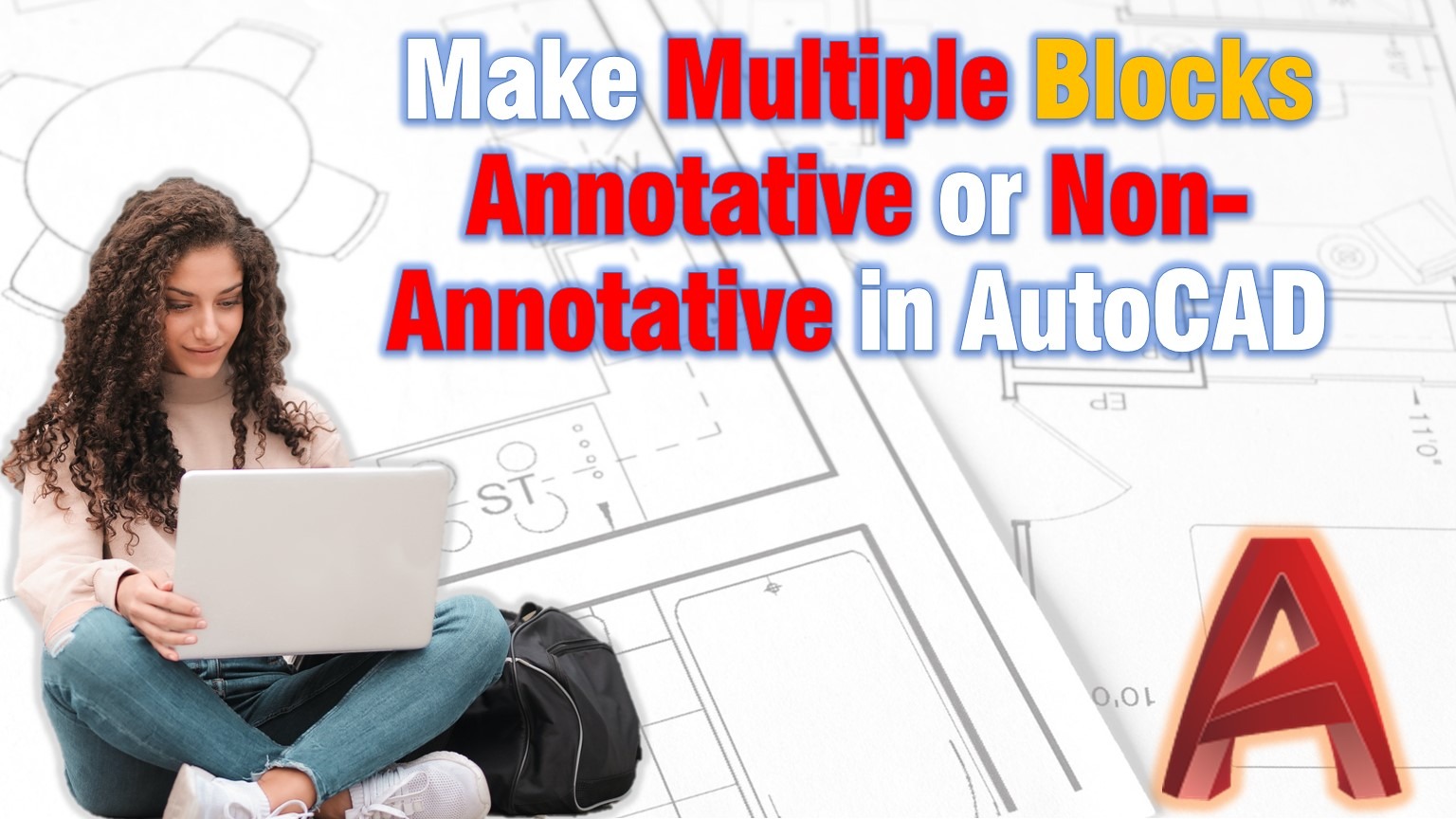 Make multiple blocks annotative or non annotative in AutoCAD
