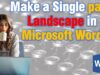 Make a Single page Landscape in Microsoft Word (2 Simple Methods!)
