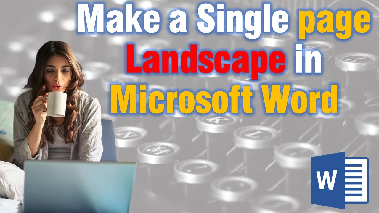 landscape on microsoft word