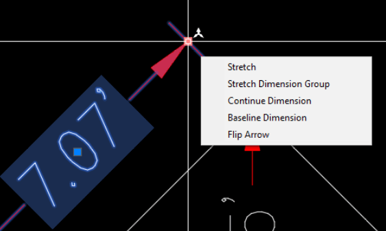 Dimension arrows grip options