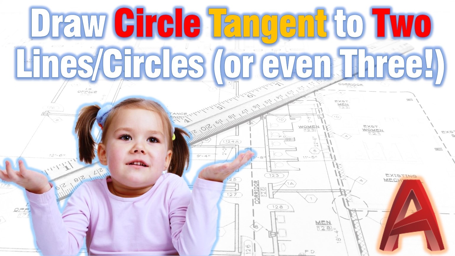 circle tangent to two objects