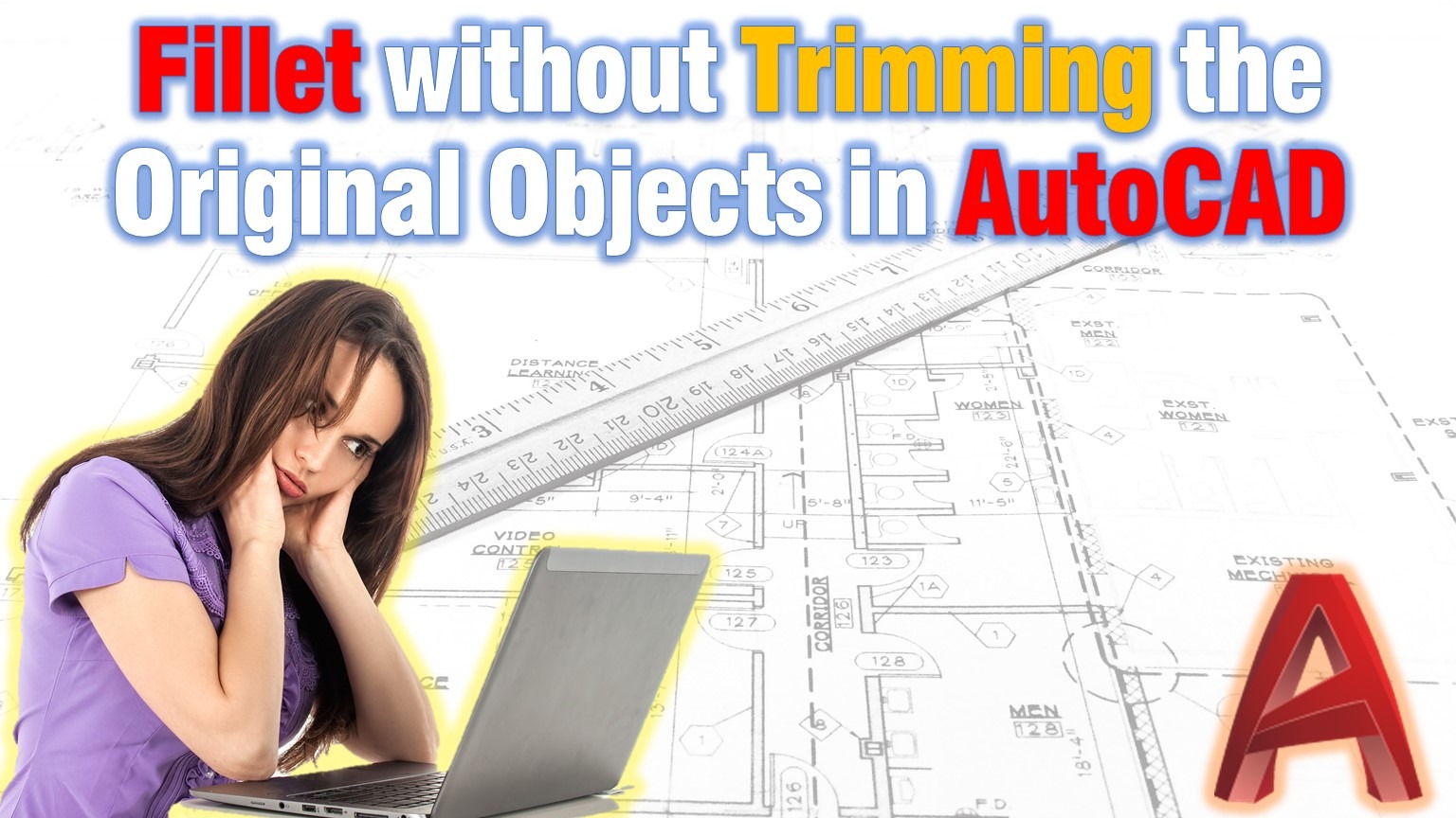 learn how to fillet without trimming original objects in autocad