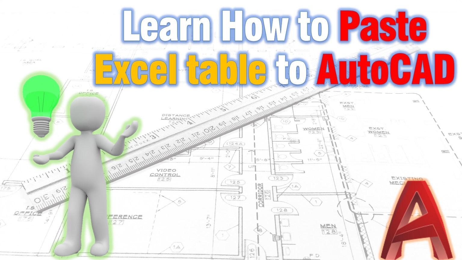 How to paste excel table to AutoCAD