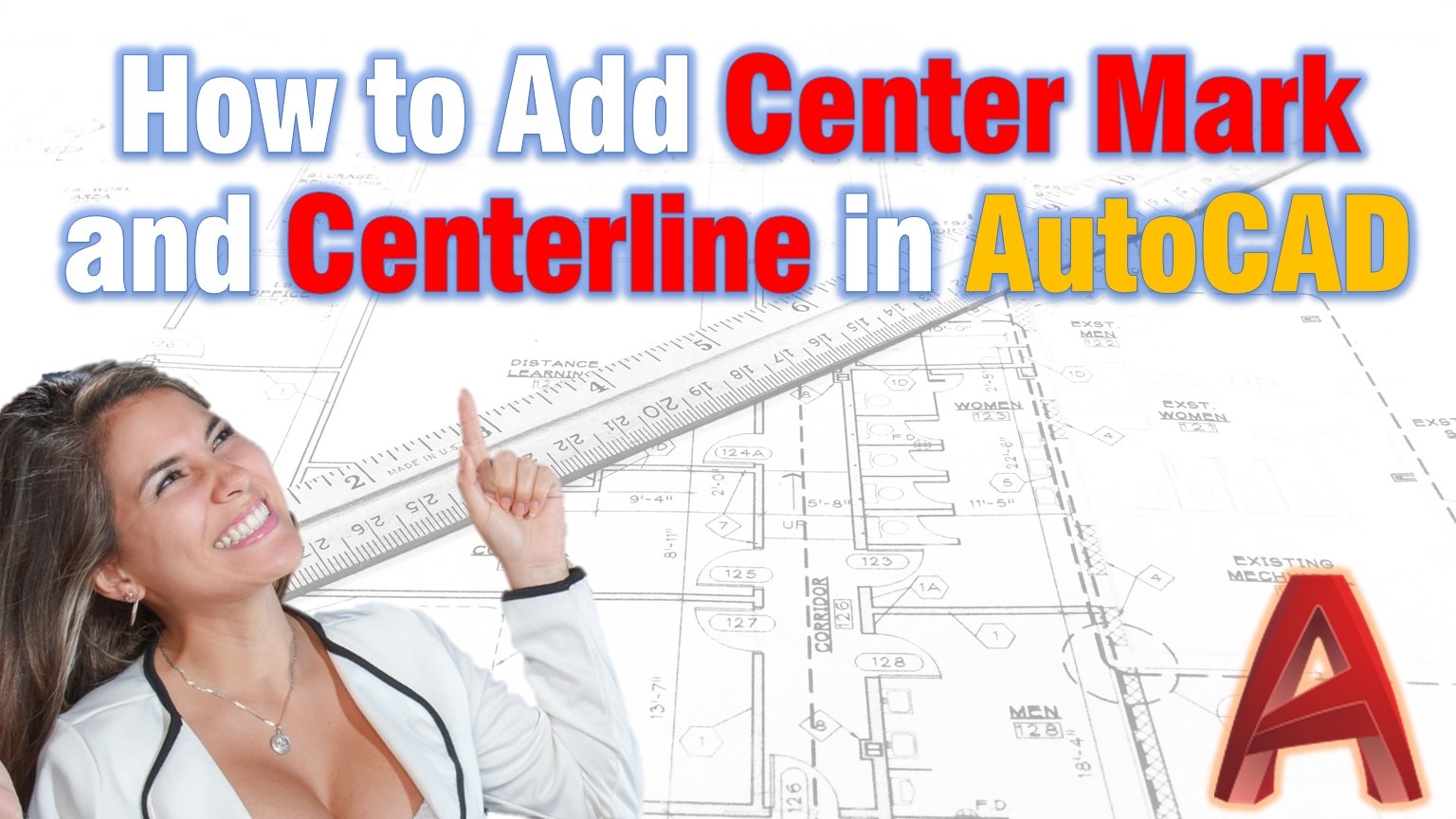 how to add centerline or centermark in AutoCAD