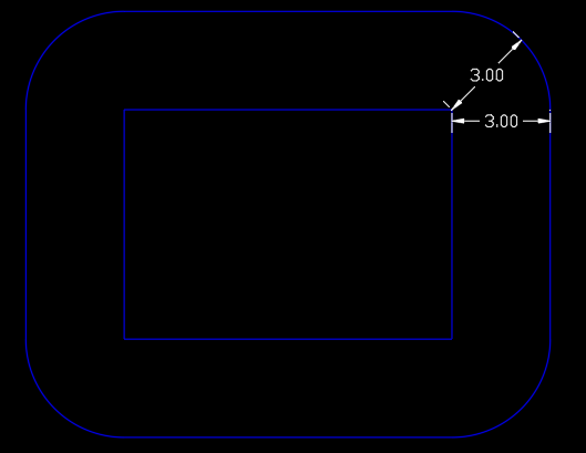 offset gap type radius