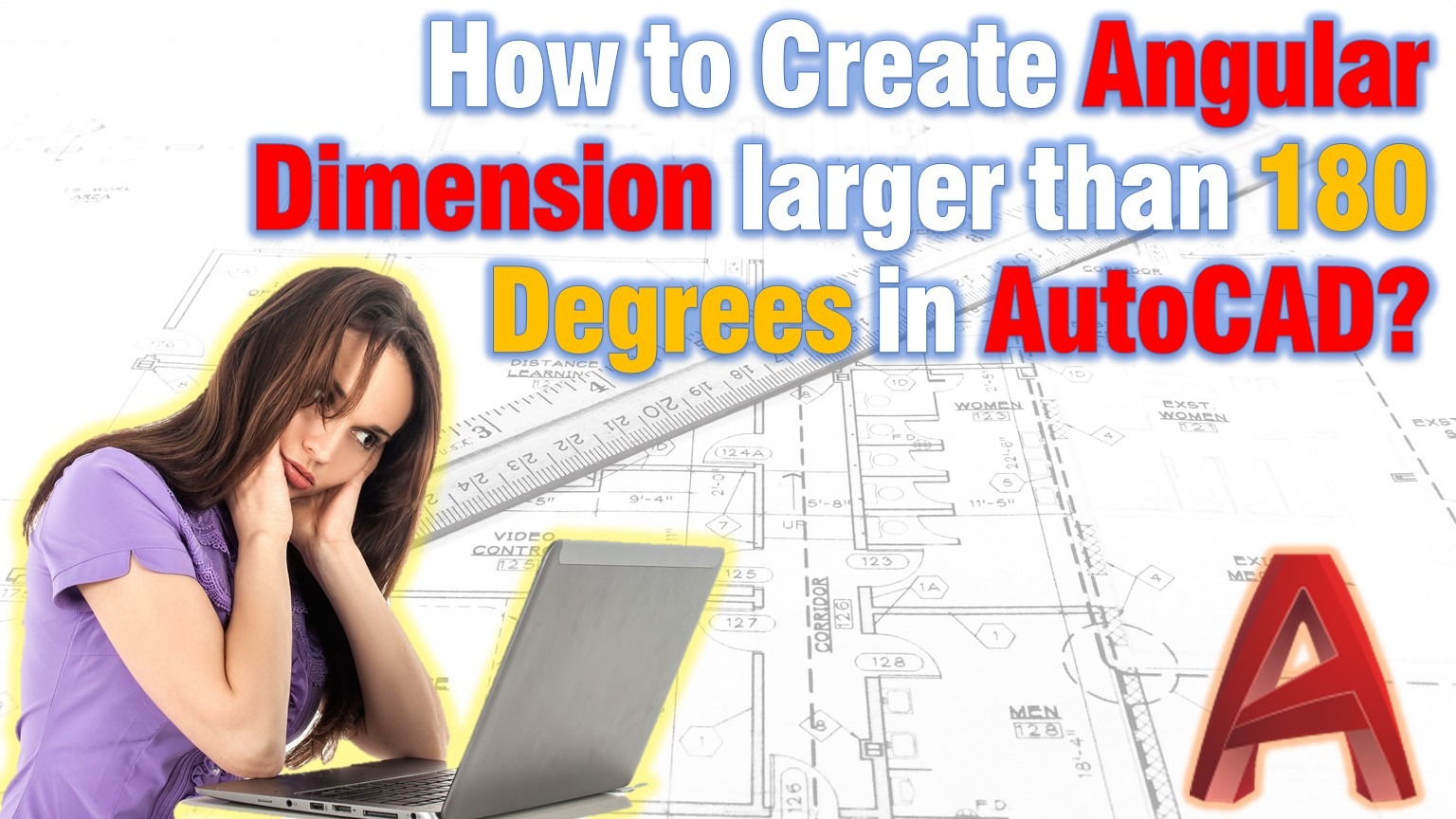 How to angular dimension larger than 180 degrees