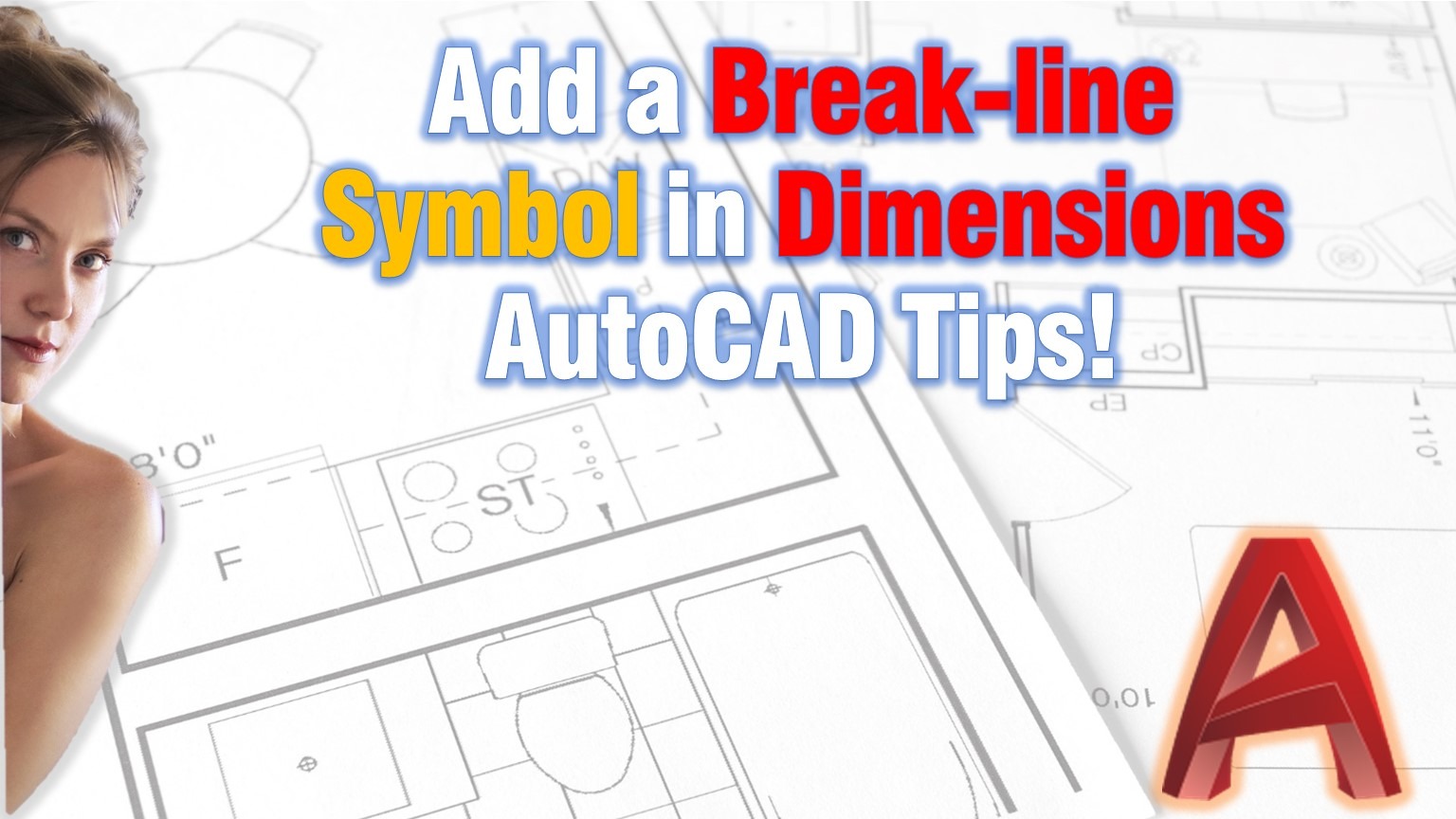 How to add Break-line symbol to Dimensions in AutoCAD