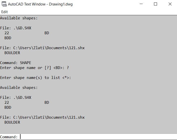 what are the available shapes in autocad drawing