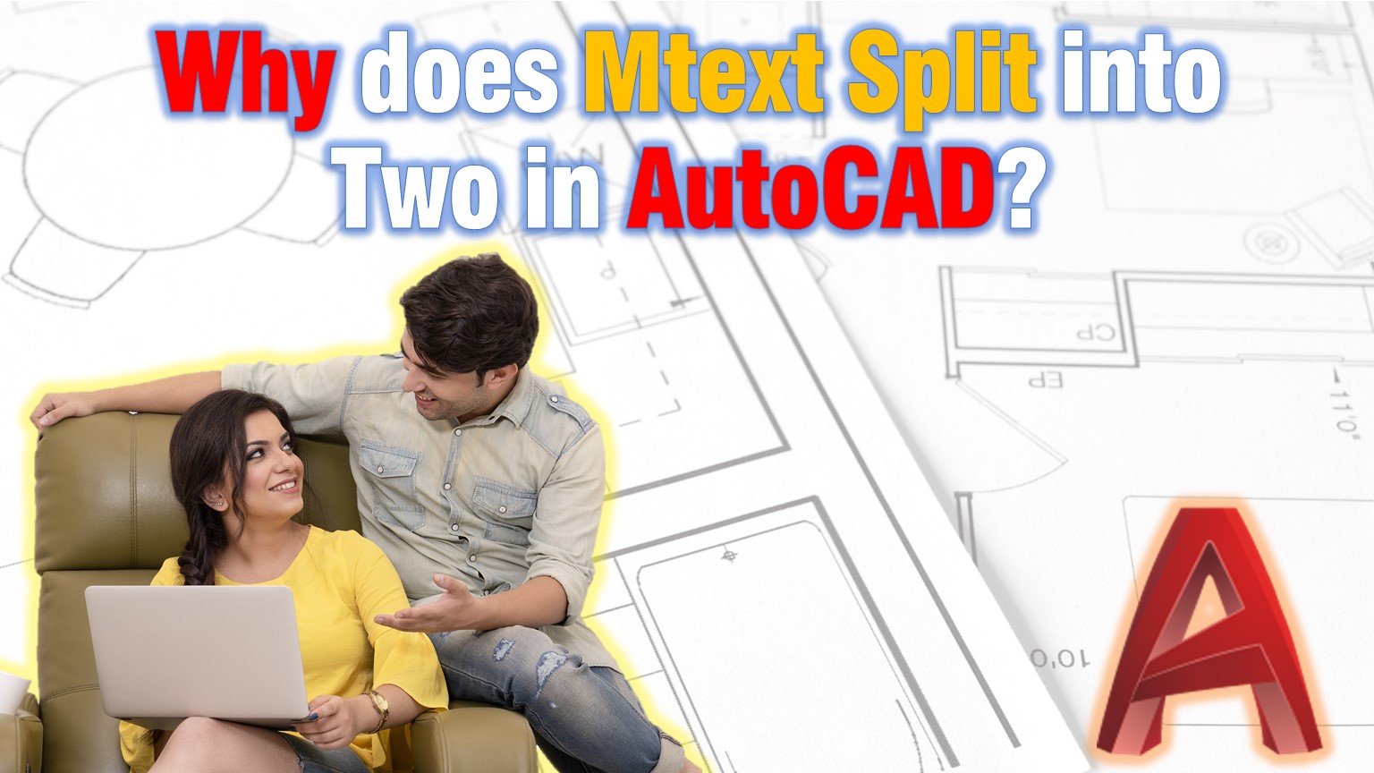 Why does Mtext split into two in AutoCAD