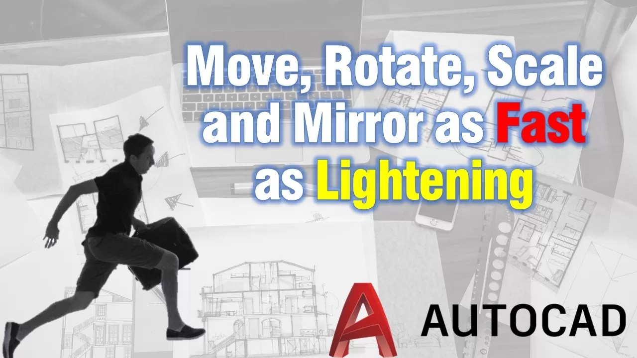 Move, Rotate, Scale and Mirror with one click! in AutoCAD!