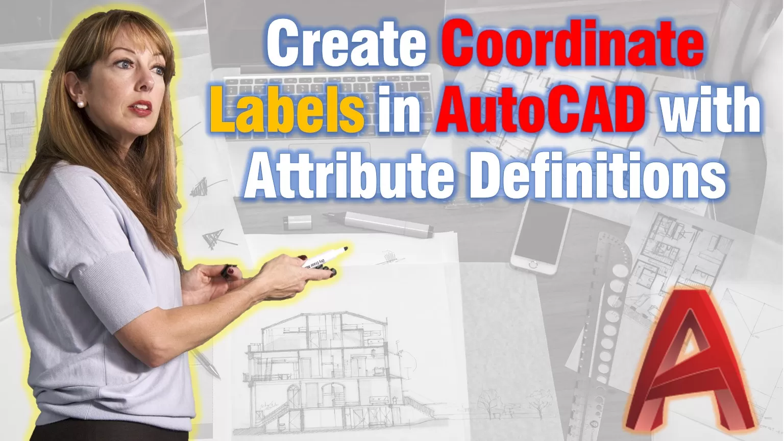 Create coordinate labels in autoCAD