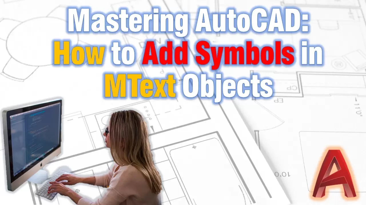 how to add symbols in autocad text
